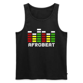 Afro Beat - Men's Premium Organic Tank Top - black - Front - AI Model Male 178 light (178cm)