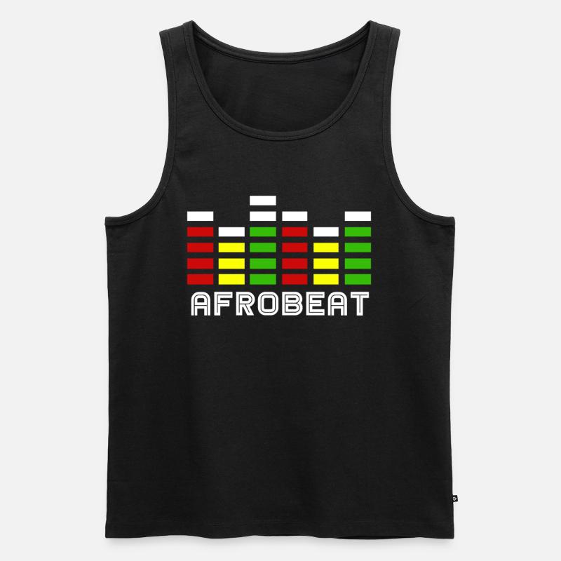 Afro Beat - Männer Premium Bio Tank Top - Schwarz