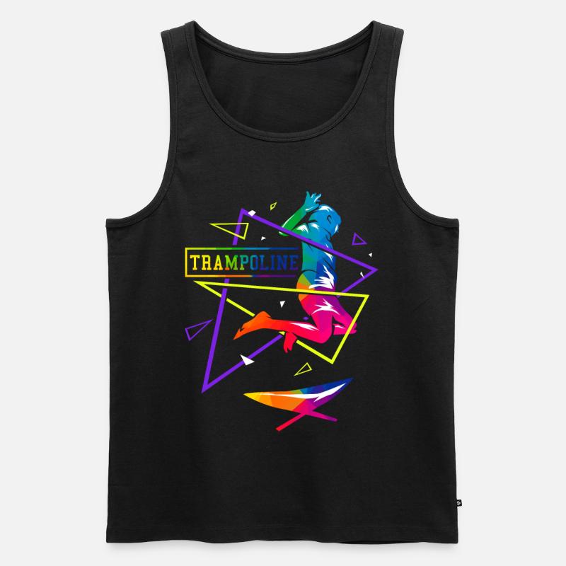 Trampolin Polygon - Männer Premium Bio Tank Top - Schwarz