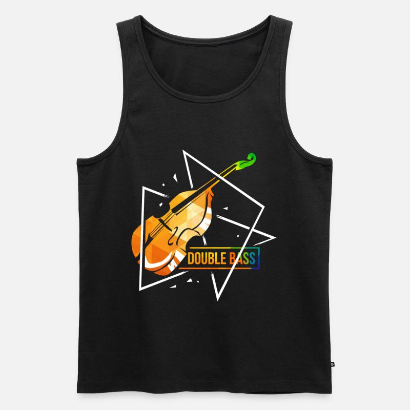 Kontrabass Geige - Männer Premium Bio Tank Top - Schwarz