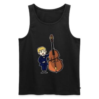 Contrebasse enfant - Débardeur bio Premium Homme - noir - Devant - Michal (187cm)