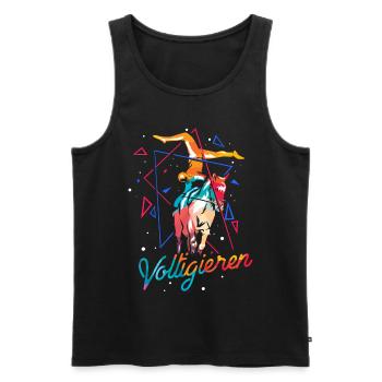 Voltigieren - Männer Premium Bio Tank Top - Schwarz - Vorne - AI Model Male 178 light (178cm)