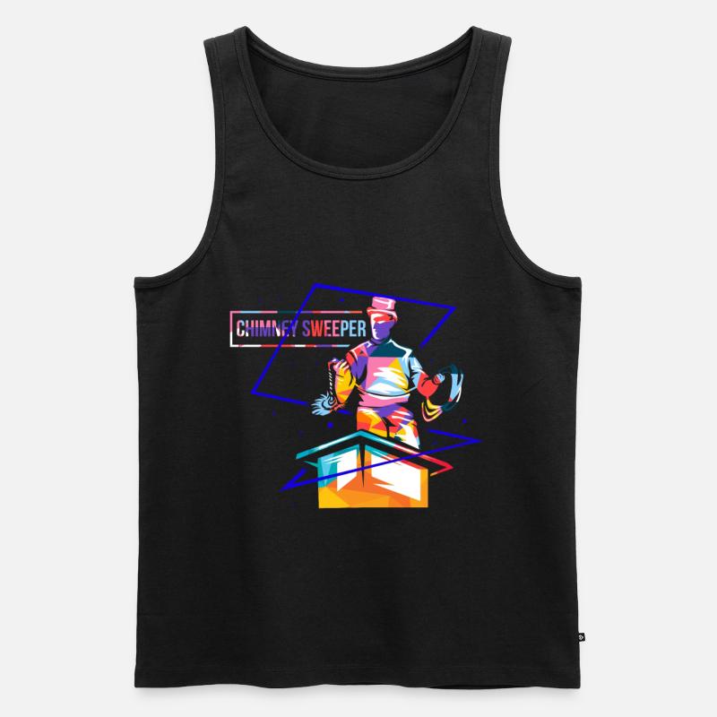 Schornsteinfeger Polygon - Männer Premium Bio Tank Top - Schwarz