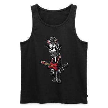 Zebra Rocker Geschenk - Männer Premium Bio Tank Top - Schwarz - Vorne - Michal (187cm)