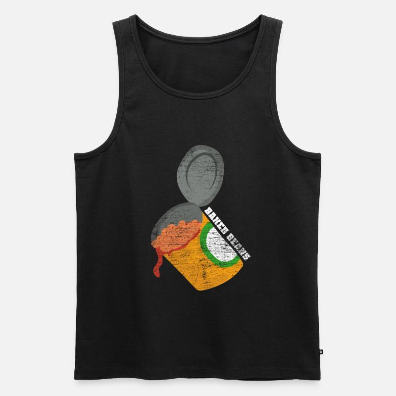 Gebackene Bohne Geschenk - Männer Premium Bio Tank Top - Schwarz
