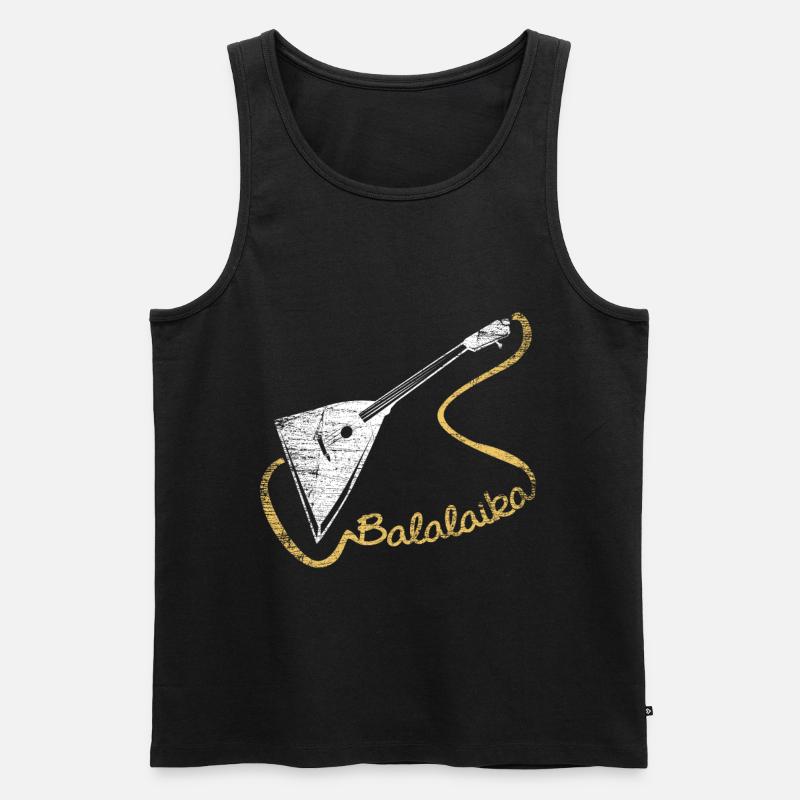 Balalaika Geschenk - Männer Premium Bio Tank Top - Schwarz