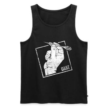 Dart Geschenk - Männer Premium Bio Tank Top - Schwarz - Vorne - Michal (187cm)