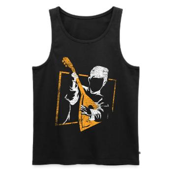 Balalaika Geschenk - Männer Premium Bio Tank Top - Schwarz - Vorne - Michal (187cm)
