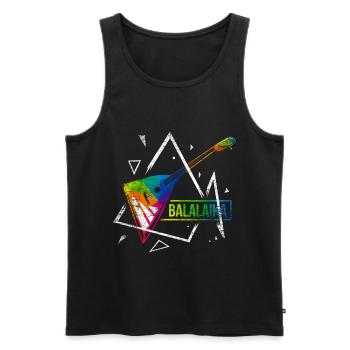 Balalaika Polygon Geschenk - Männer Premium Bio Tank Top - Schwarz - Vorne - Michal (187cm)