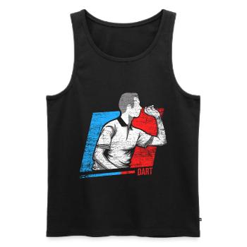 Dartspieler - Männer Premium Bio Tank Top - Schwarz - Vorne - Michal (187cm)
