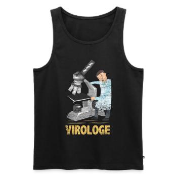 Virologist doctor gift - Débardeur bio Premium Homme - noir - Devant - AI Model Male 178 light (178cm)