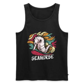 Seepferdchen Geschenk - Männer Premium Bio Tank Top - Schwarz - Vorne - AI Model Male 178 light (178cm)