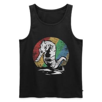 Seepferdchen Geschenk - Männer Premium Bio Tank Top - Schwarz - Vorne - AI Model Male 178 light (178cm)