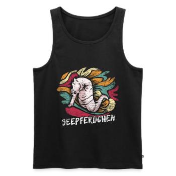 Seepferdchen Geschenk - Männer Premium Bio Tank Top - Schwarz - Vorne - AI Model Male 178 light (178cm)