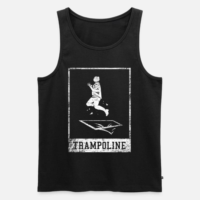 Trampolin - Männer Premium Bio Tank Top - Schwarz