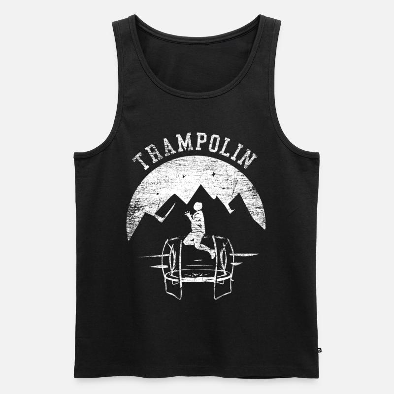 Trampolin - Männer Premium Bio Tank Top - Schwarz