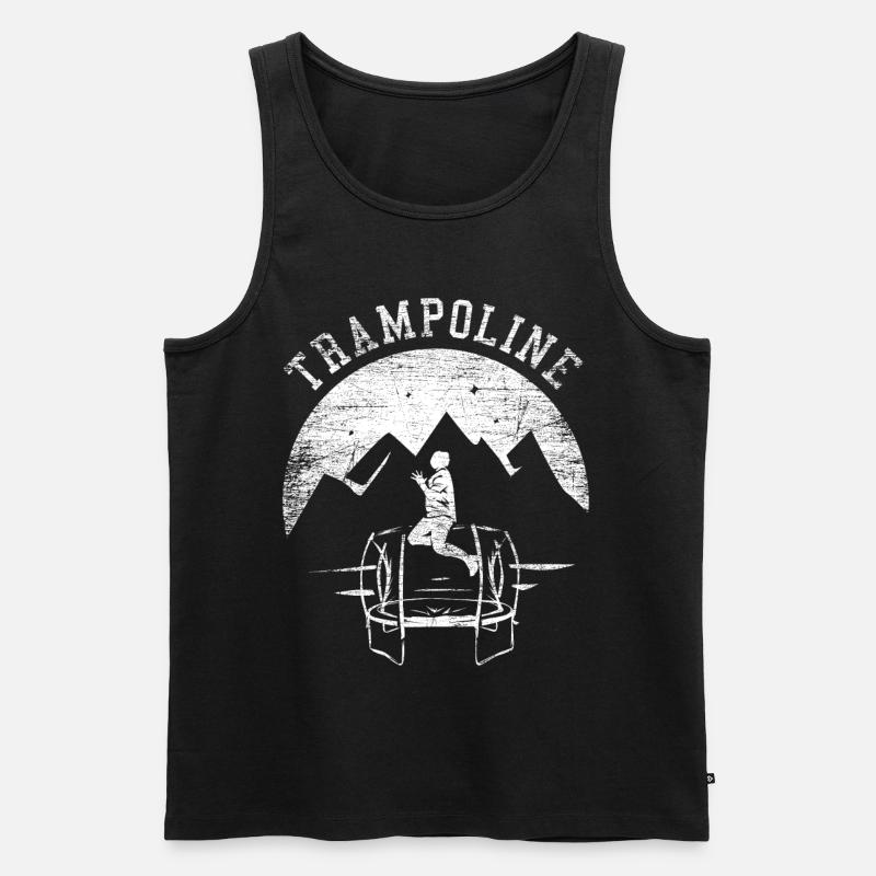 Trampolin Geschenk - Männer Premium Bio Tank Top - Schwarz