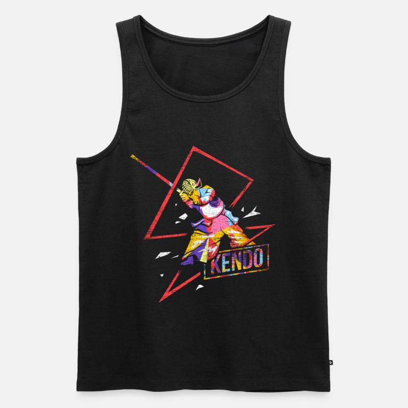Kendo Polygon Geschenk - Männer Premium Bio Tank Top - Schwarz