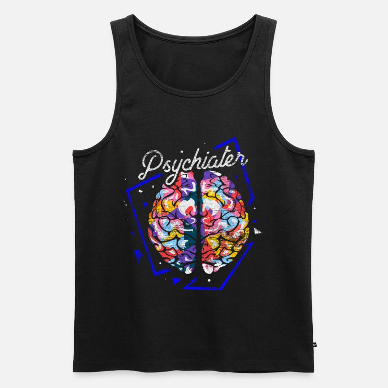 Psychiater Polygon Geschenk - Männer Premium Bio Tank Top - Schwarz