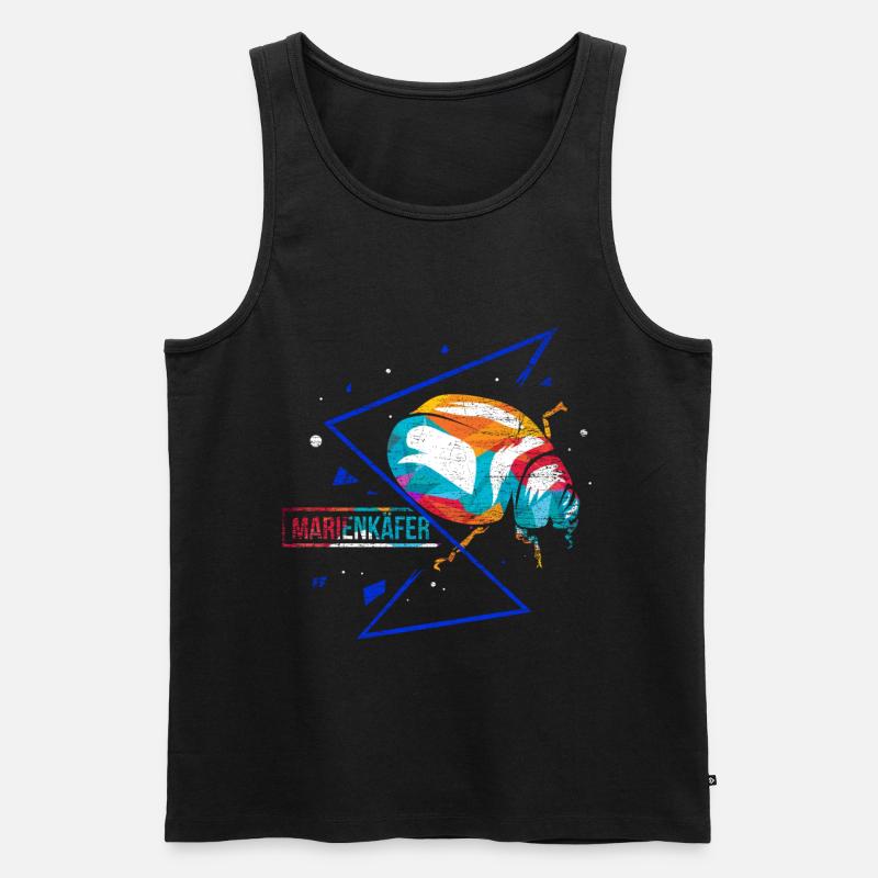 Marienkäfer Polygon - Männer Premium Bio Tank Top - Schwarz