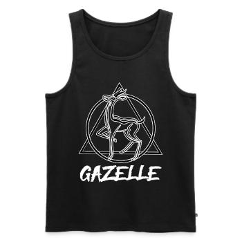 gazelle - Débardeur bio Premium Homme - noir - Devant - AI Model Male 178 light (178cm)