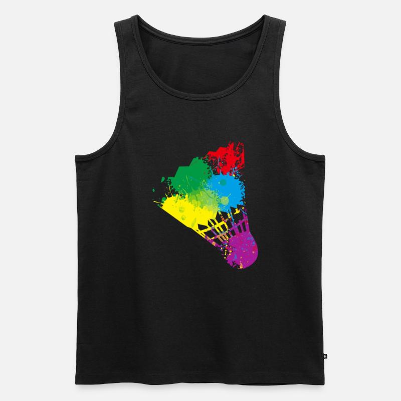 Badminton - Männer Premium Bio Tank Top - Schwarz