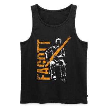 Bassoon gift - Men's Premium Organic Tank Top - black - Front - Michal (187cm)