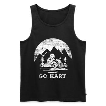GoKart - Männer Premium Bio Tank Top - Schwarz - Vorne - AI Model Male 178 light (178cm)