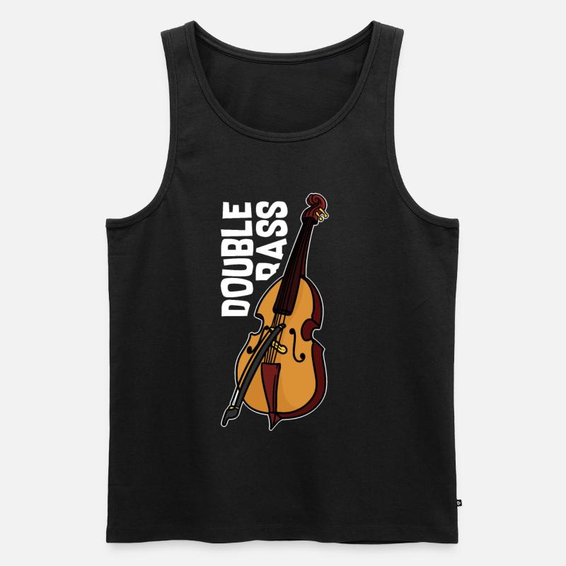 Kontrabass - Männer Premium Bio Tank Top - Schwarz