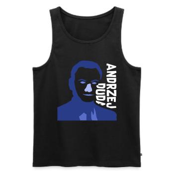 Andrzej Duda - Débardeur bio Premium Homme - noir - Devant - AI Model Male 178 light (178cm)