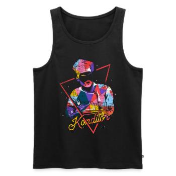 Konditor - Männer Premium Bio Tank Top - Schwarz - Vorne - Michal (187cm)
