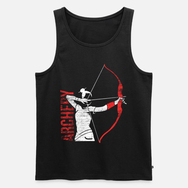 Bogenschießen - Männer Premium Bio Tank Top - Schwarz