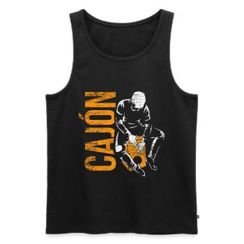cajón - Men's Premium Organic Tank Top - black - Front - AI Model Male 178 light (178cm)