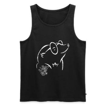 Maulwurf Geschenk - Männer Premium Bio Tank Top - Schwarz - Vorne - AI Model Male 178 light (178cm)