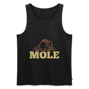 Maulwurf - Männer Premium Bio Tank Top - Schwarz - Vorne - AI Model Male 178 light (178cm)