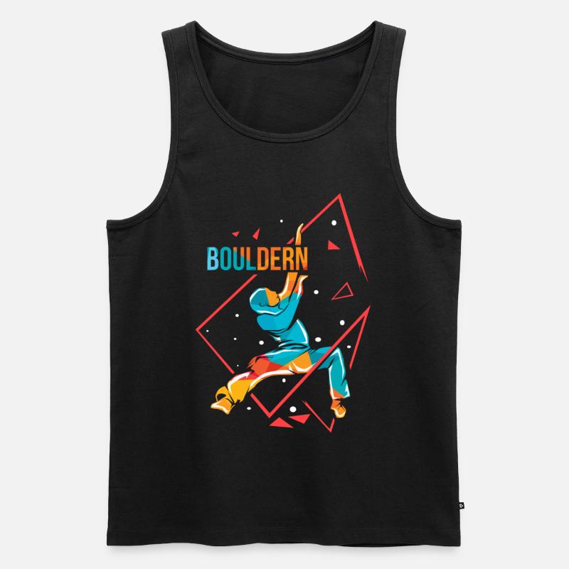 Bouldern Polygon - Männer Premium Bio Tank Top - Schwarz
