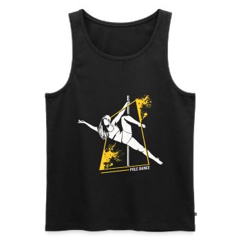 Pole Dancer - Männer Premium Bio Tank Top - Schwarz - Vorne - AI Model Male 178 light (178cm)