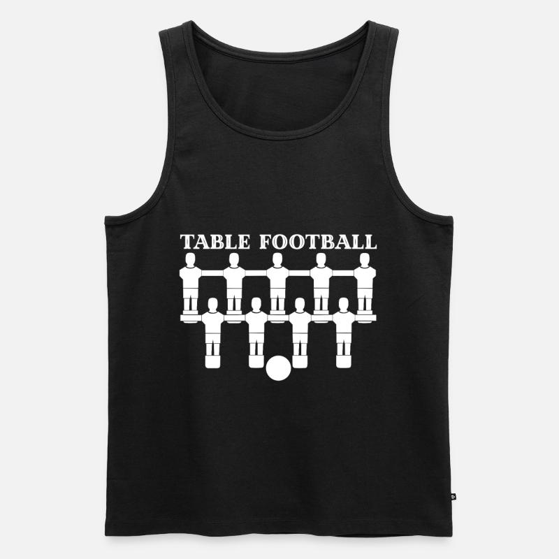 Tischfußball - Männer Premium Bio Tank Top - Schwarz