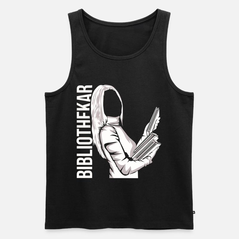 Bibliothekar - Männer Premium Bio Tank Top - Schwarz