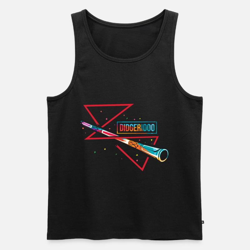 Didgeridoo - Männer Premium Bio Tank Top - Schwarz