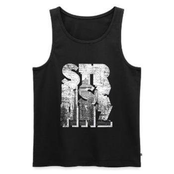 Sternschanze Geschenk - Männer Premium Bio Tank Top - Schwarz - Vorne - AI Model Male 178 light (178cm)