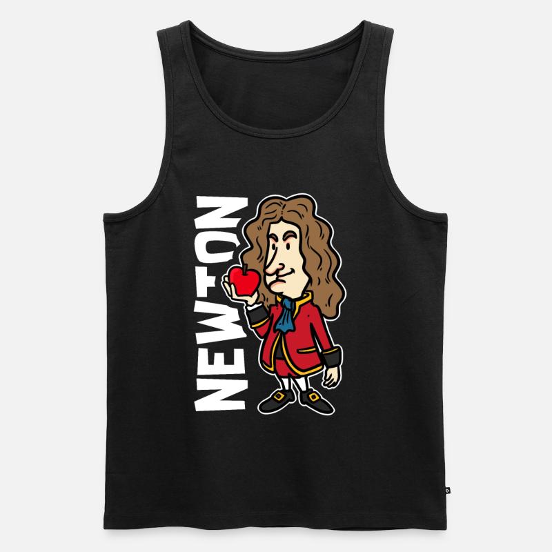 Isaac Newton - Männer Premium Bio Tank Top - Schwarz