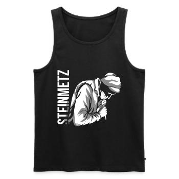 stonemason - Men's Premium Organic Tank Top - black - Front - AI Model Male 178 light (178cm)