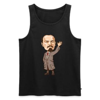 Vladimir Lenin - Men's Premium Organic Tank Top - black - Front - AI Model Male 178 light (178cm)