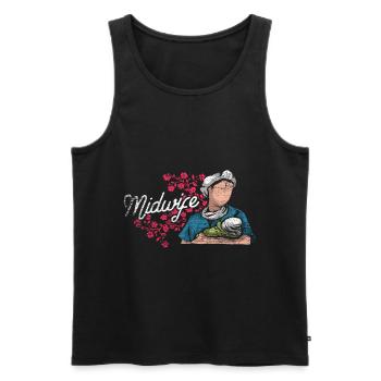 Hebamme Geschenk - Männer Premium Bio Tank Top - Schwarz - Vorne - Michal (187cm)