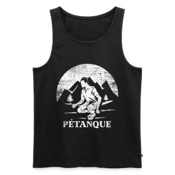 Pétanque - Männer Premium Bio Tank Top - Schwarz - Vorne - Michal (187cm)