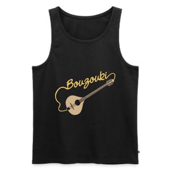 Bouzouki - Débardeur bio Premium Homme - noir - Devant - Michal (187cm)