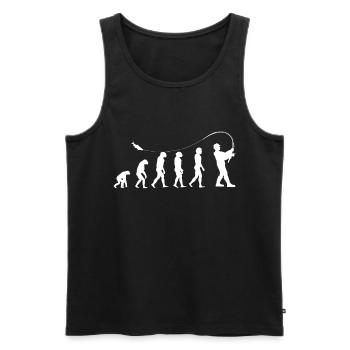 Fischer Evolution | pêche - Débardeur bio Premium Homme - noir - Devant - AI Model Male 178 light (178cm)