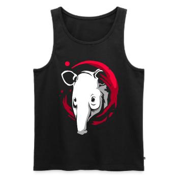 Tapire - Männer Premium Bio Tank Top - Schwarz - Vorne - AI Model Male 178 light (178cm)