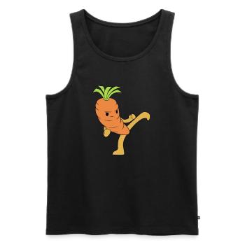 This carrot karate design is the perfect gift for - Men's Premium Organic Tank Top - black - Front - AI Model Male 178 light (178cm)